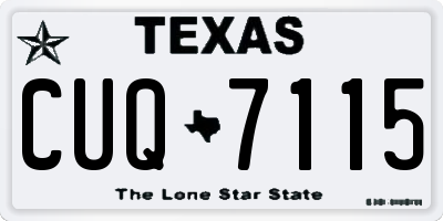TX license plate CUQ7115