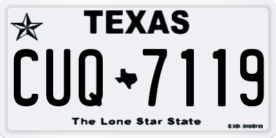 TX license plate CUQ7119