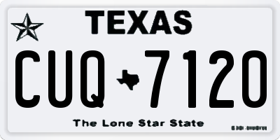 TX license plate CUQ7120