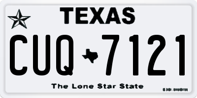 TX license plate CUQ7121