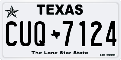 TX license plate CUQ7124
