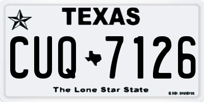 TX license plate CUQ7126