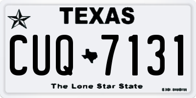TX license plate CUQ7131