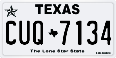 TX license plate CUQ7134