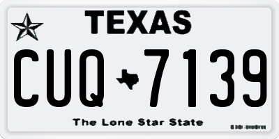 TX license plate CUQ7139