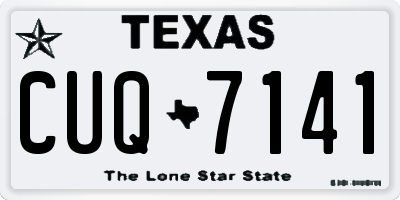 TX license plate CUQ7141