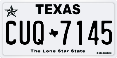 TX license plate CUQ7145