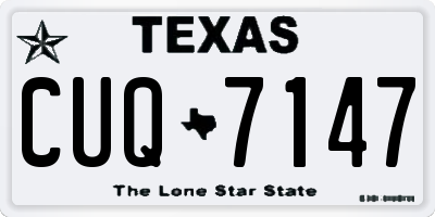 TX license plate CUQ7147