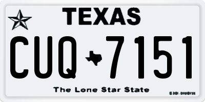 TX license plate CUQ7151