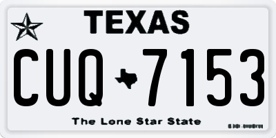 TX license plate CUQ7153