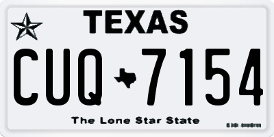 TX license plate CUQ7154