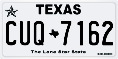 TX license plate CUQ7162