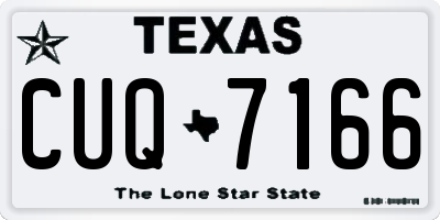 TX license plate CUQ7166