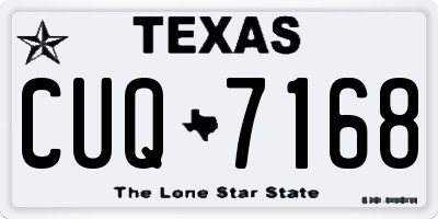 TX license plate CUQ7168