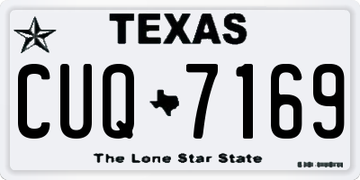 TX license plate CUQ7169