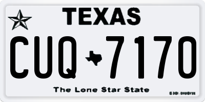 TX license plate CUQ7170