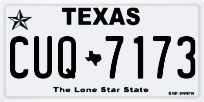 TX license plate CUQ7173