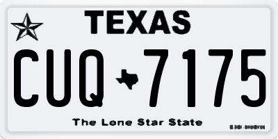 TX license plate CUQ7175