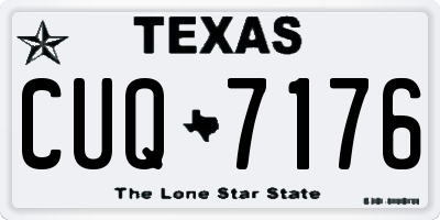 TX license plate CUQ7176