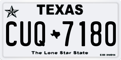 TX license plate CUQ7180