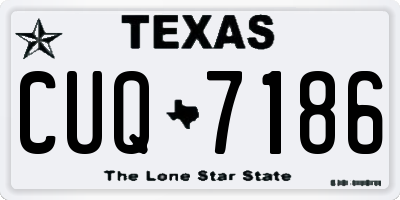 TX license plate CUQ7186