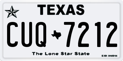 TX license plate CUQ7212