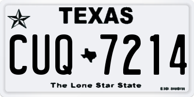 TX license plate CUQ7214