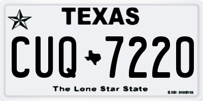 TX license plate CUQ7220