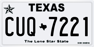TX license plate CUQ7221
