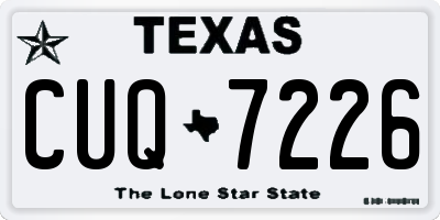 TX license plate CUQ7226