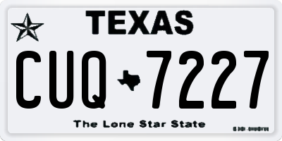 TX license plate CUQ7227