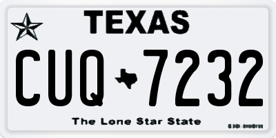 TX license plate CUQ7232