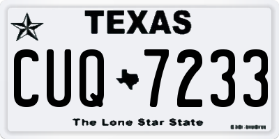 TX license plate CUQ7233