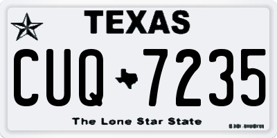 TX license plate CUQ7235