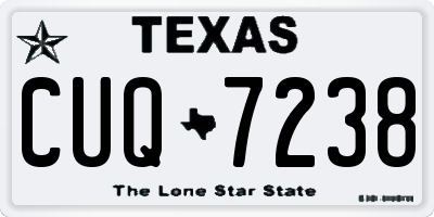 TX license plate CUQ7238