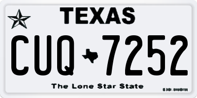 TX license plate CUQ7252