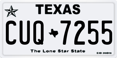 TX license plate CUQ7255