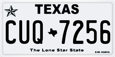 TX license plate CUQ7256