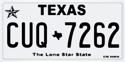 TX license plate CUQ7262