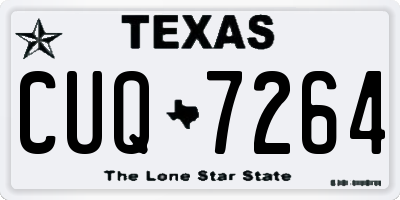TX license plate CUQ7264