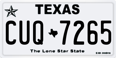 TX license plate CUQ7265