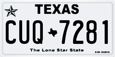 TX license plate CUQ7281