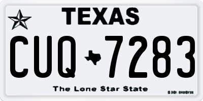 TX license plate CUQ7283