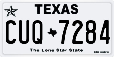 TX license plate CUQ7284