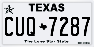TX license plate CUQ7287