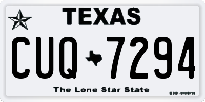 TX license plate CUQ7294