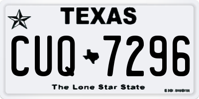 TX license plate CUQ7296