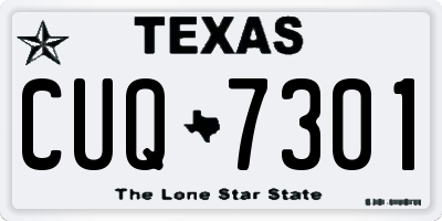TX license plate CUQ7301