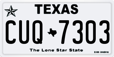 TX license plate CUQ7303