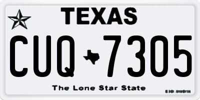 TX license plate CUQ7305